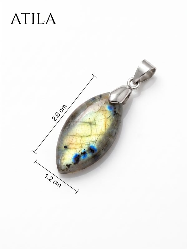 LOKET LABRADORITE  BATU ASLI - NATURAL LABRADORITE PENDANT