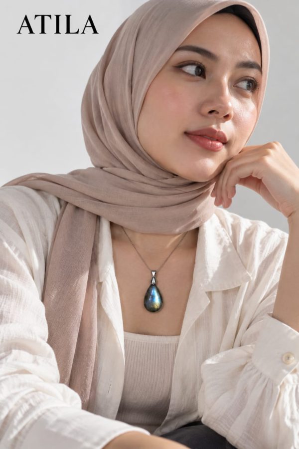 LOKET LABRADORITE  BATU ASLI - NATURAL LABRADORITE PENDANT