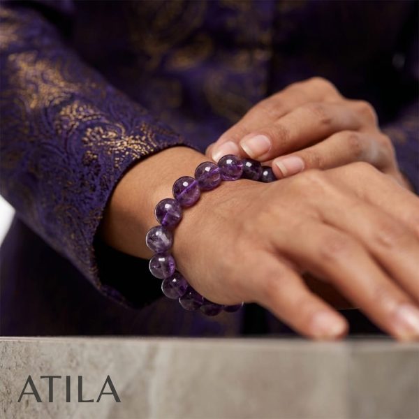 GELANG AMETHYST BATU ASLI - NATURAL AMETHYST BRACELET