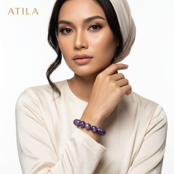 GELANG AMETHYST BATU ASLI - NATURAL AMETHYST BRACELET