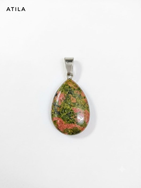 LOKET UNAKITE BATU ASLI - UNAKITE NATURAL PENDANT